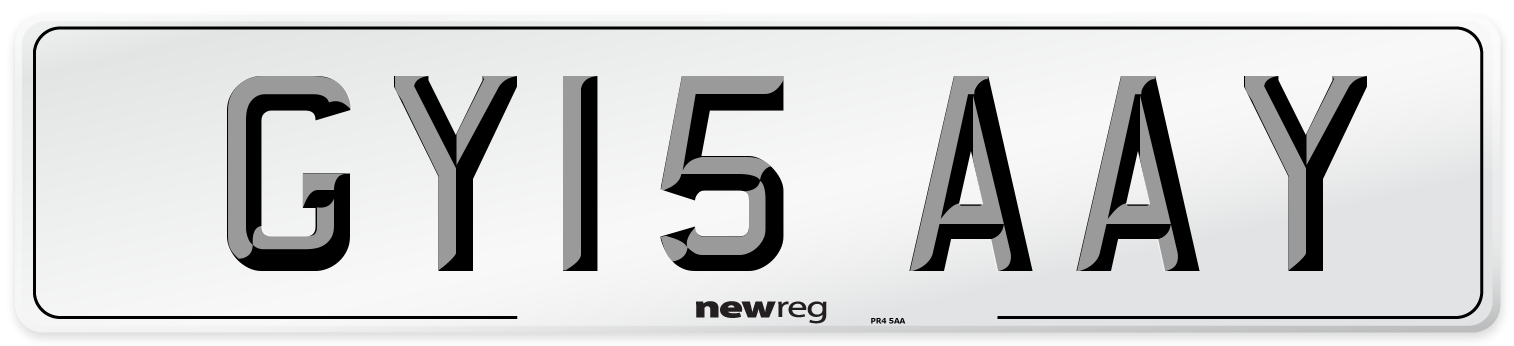 GY15 AAY Number Plate from New Reg